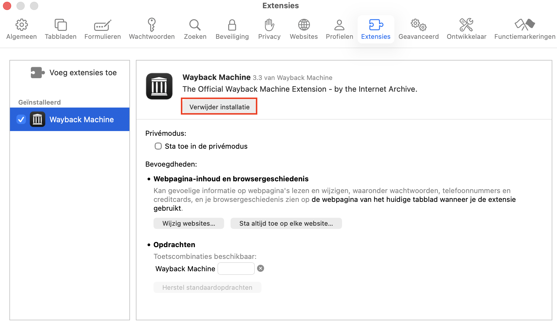 Om extensies uit Safari te verwijderen, moet je ze handmatig verwijderen zoals je dat ook met andere apps doet. Begin door naar de Safari-instellingen te gaan.