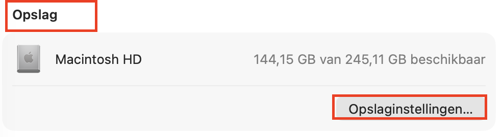 Om downloads automatisch te verwijderen op je Mac, klik je op het tabblad Opslag en vervolgens op Beheer.