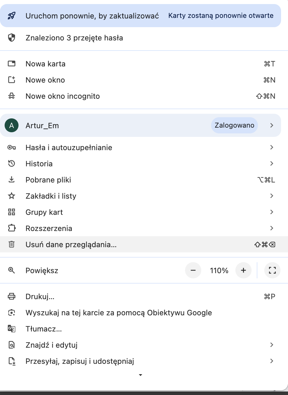 Tak czyścisz dane przeglądania w Chrome, otwierając opcję Więcej narzędzi w ustawieniach i wybierając opcję Wyczyść dane przeglądania.