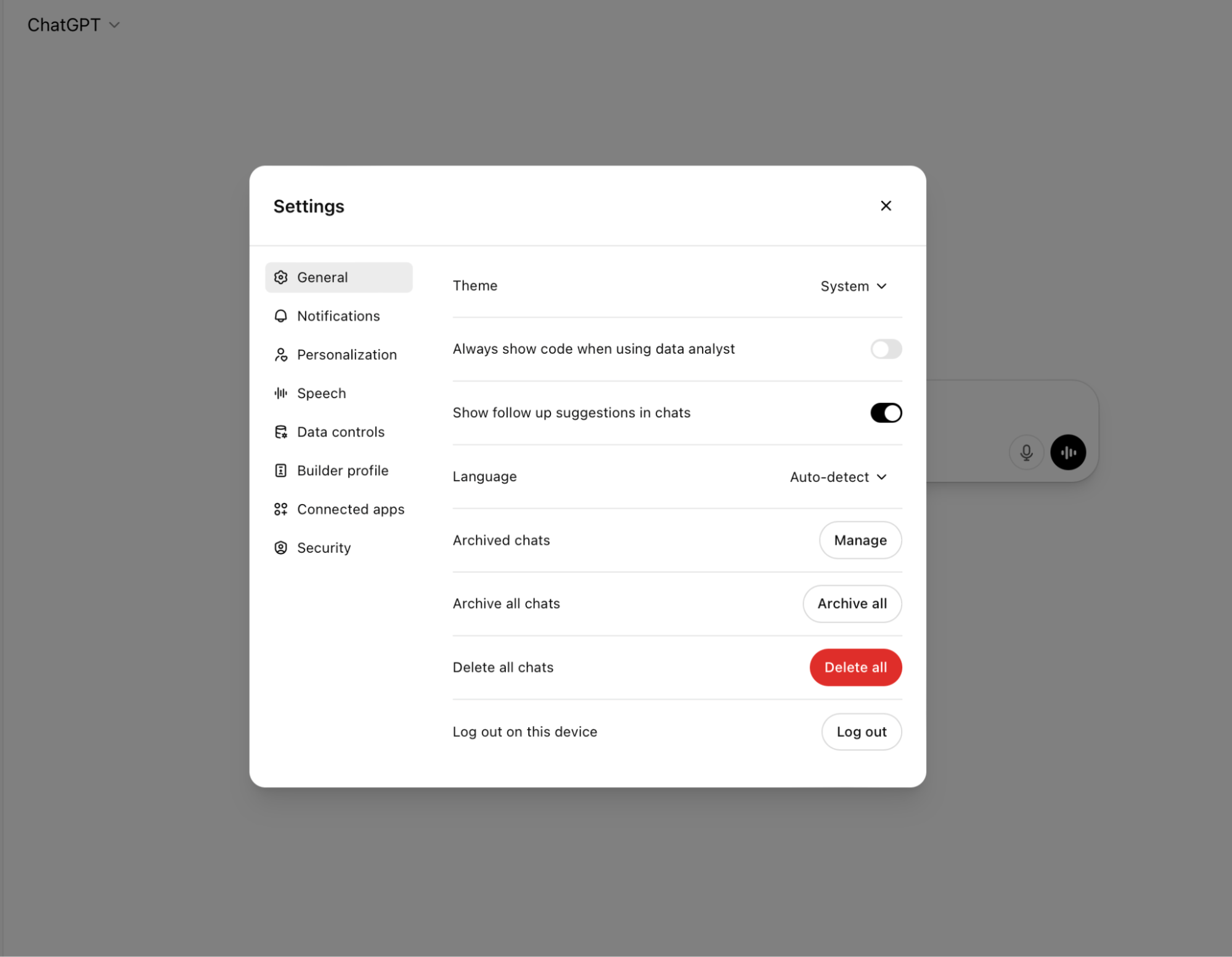 WHilst only paid user can fully turn off chat history you can amend some of your chat settings. Click on Settings and then go to the General tab. Here you'll be bale to Archive, disbale and delete chat logs.