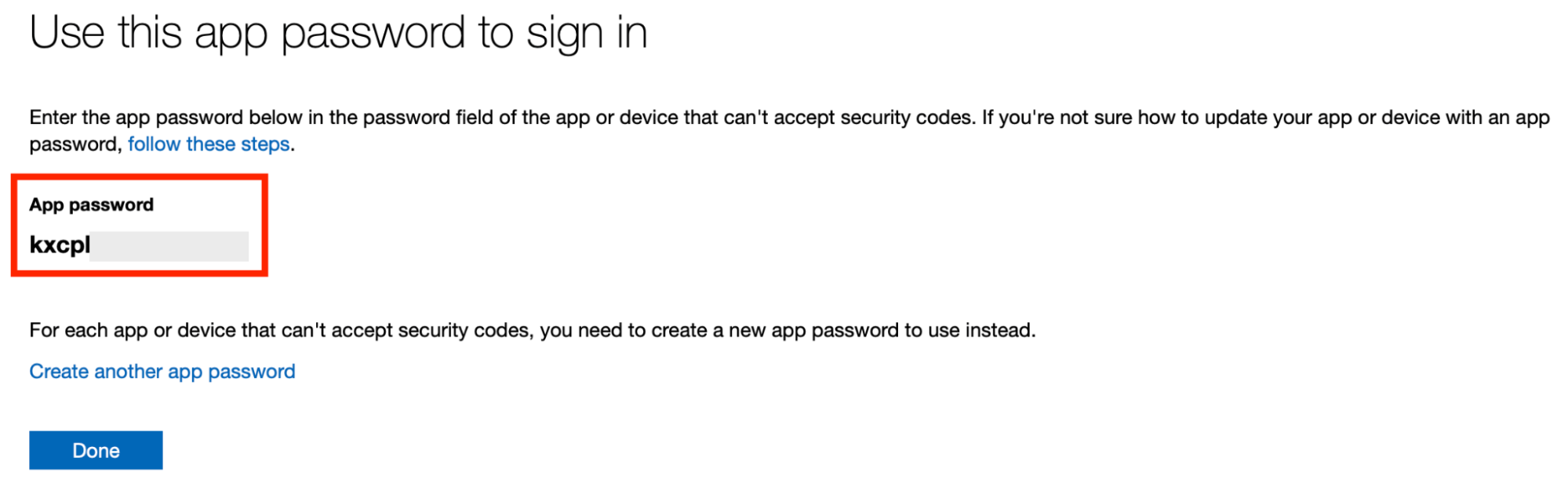 The Microsoft Exchange account settings in Safari on Mac. Create an app-specific password to try fixing Exchange password required problems on Mac.
