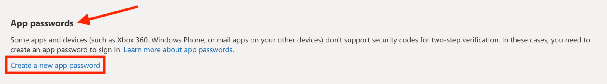 The Microsoft Exchange account security menu in Safari on Mac. Click Create a new app-specific password to see if this rectifies Exchange password required alerts on Mac.