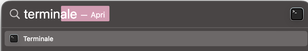 Apri Spotlight e cerca Terminale. Da qui puoi usare il comando necessario per chiudere correttamente Finder e, si spera, risolvere i problemi che stai riscontrando con l’app.