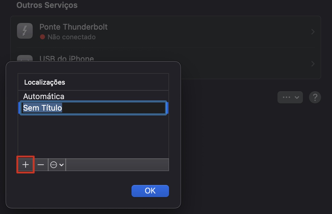Para continuar com o processo, crie uma nova Localização e clique em OK. Em seguida, encontre e selecione-a na lista de localizações e aplique as alterações.