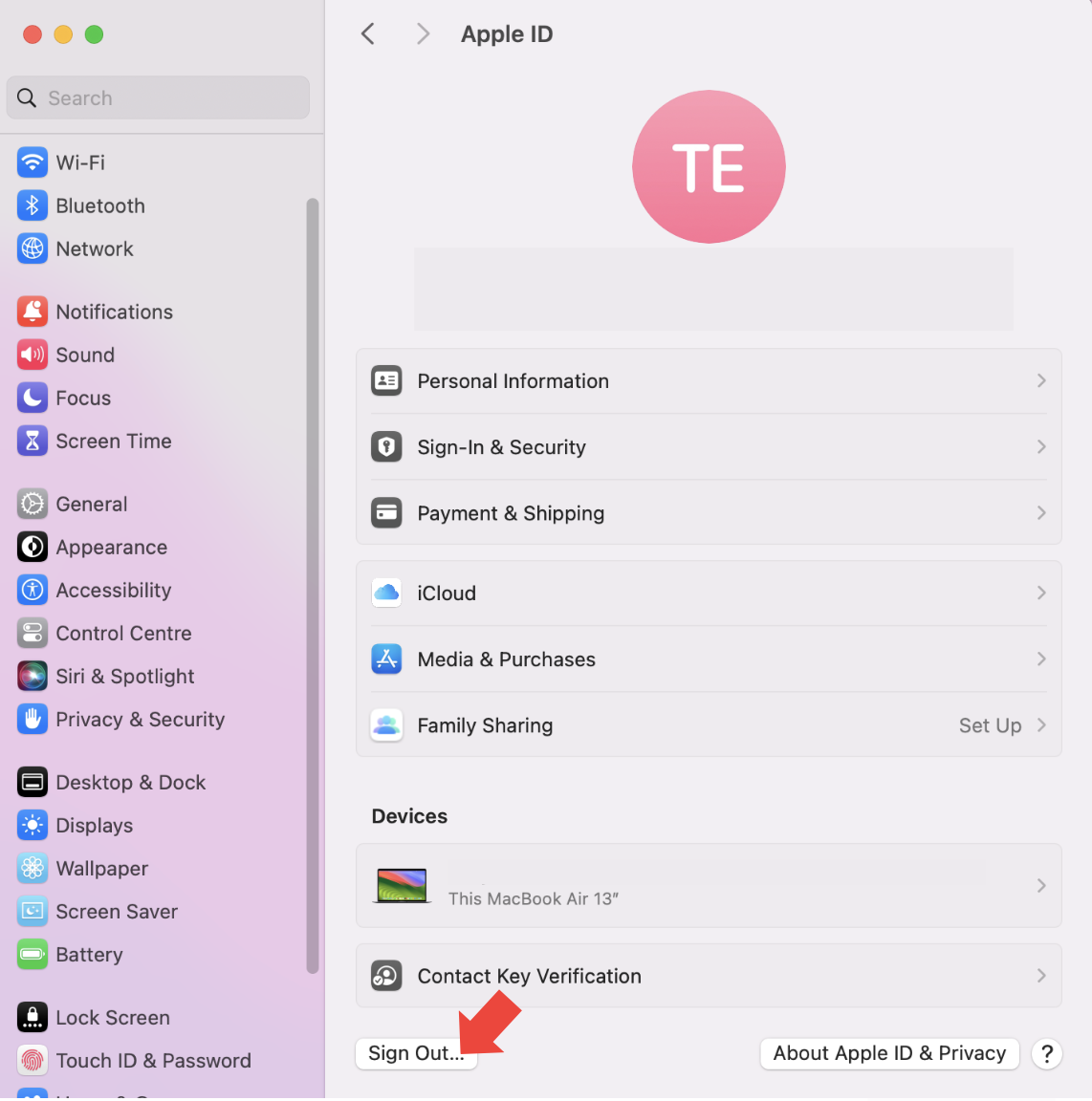 Once you have backed up your data, you’ll then want to log out of your Apple ID account to make the factory reset on your device with macOS Mojave installed seamlessly.