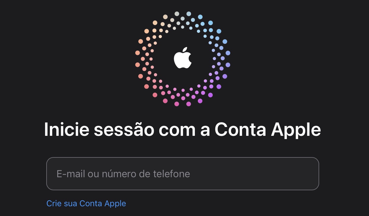 A janela de login do iCloud no Mac. Para transferir arquivos de um Mac para outro usando o armazenamento do iCloud, insira seu endereço de e-mail e senha do iCloud e clique em Avançar para entrar.