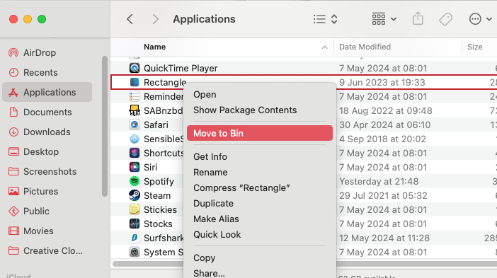 If there are any suspicious apps in your Applications folder, you should delete them. This may include apps that you've deliberately installed but which come from untrustworthy developers.