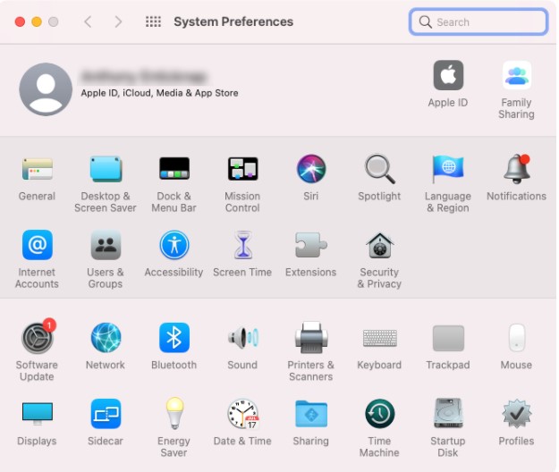 Open System Preferences Open System Preferences