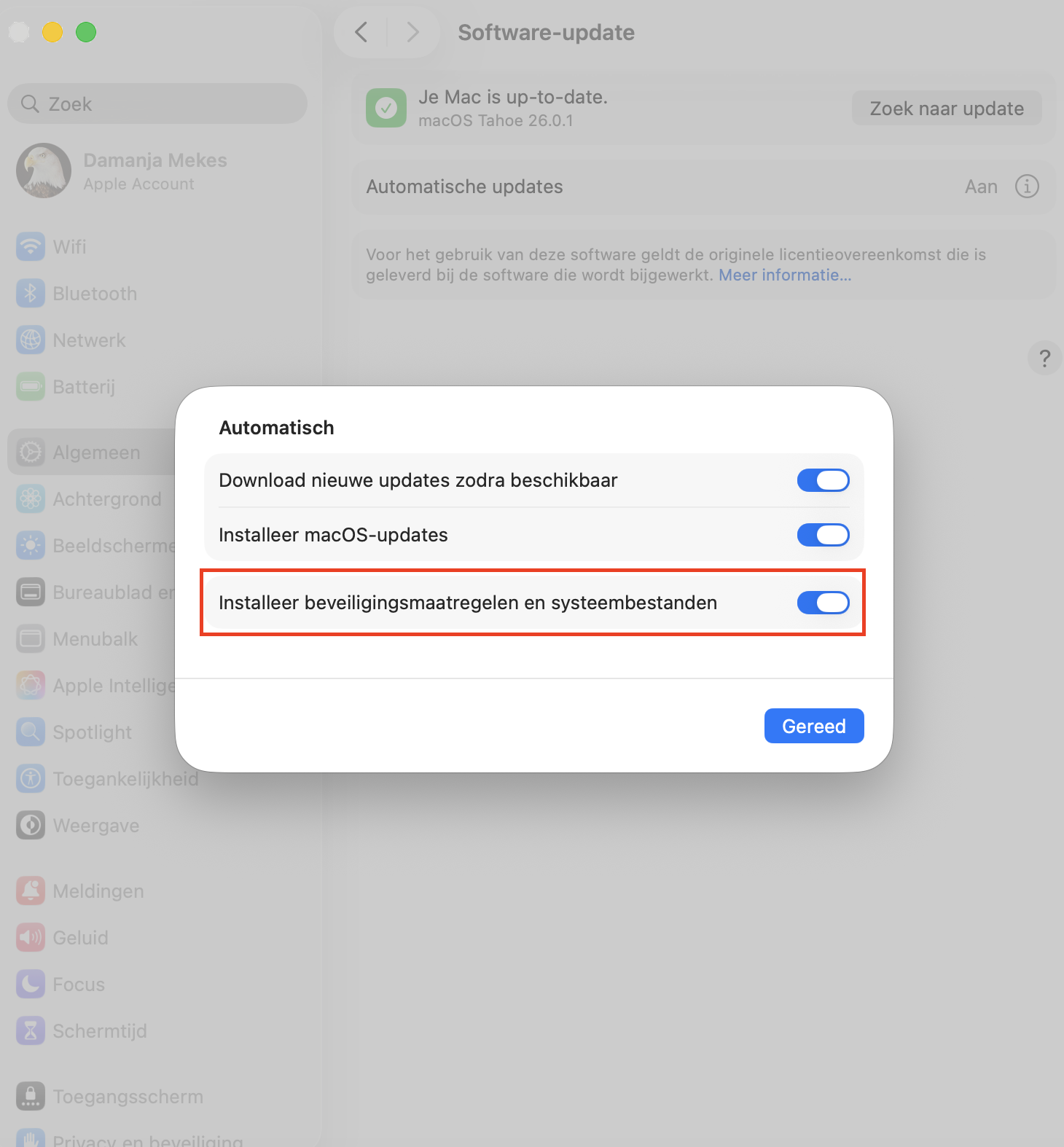 Controleer nu of je Mac is ingesteld om updates automatisch te downloaden en te installeren. Zo weet je zeker dat XProtect goed werkt en je Mac blijft beschermen.