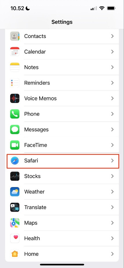 how to select safari tab iphone