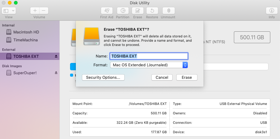 using disk utility to clone hard drive