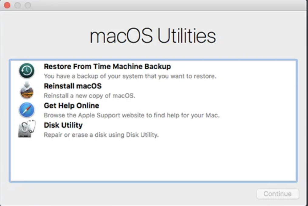 Open the macOS Utilities window, select Reinstall macOS, and click on Continue. Make sure to follow the on-screen instructions and keep your device plugged into the power outlet as well as connected to Wi-Fi.