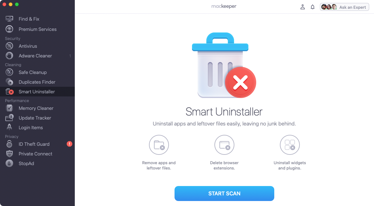 MacKeeper Smart Uninstaller.