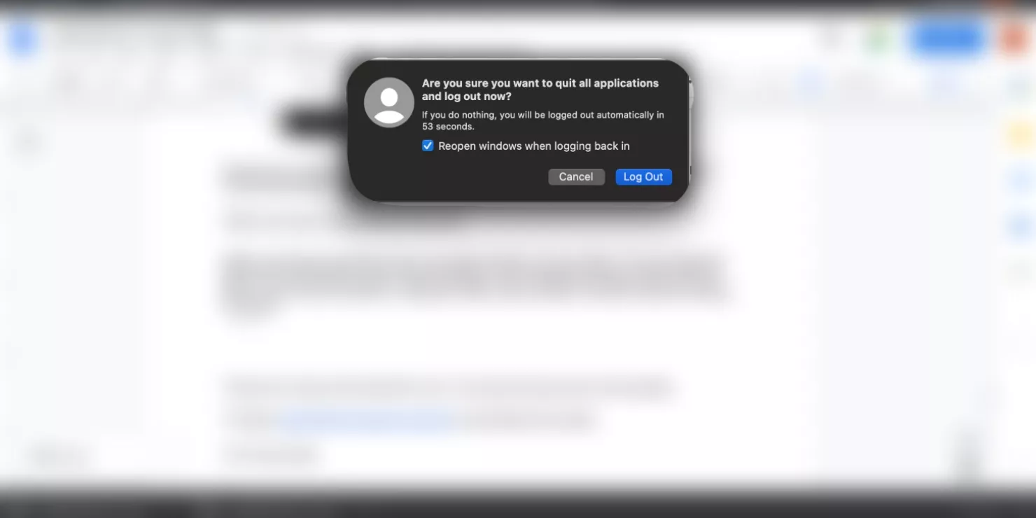 Reopen windows when logging back in
