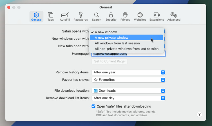 incognito mode for safari mac