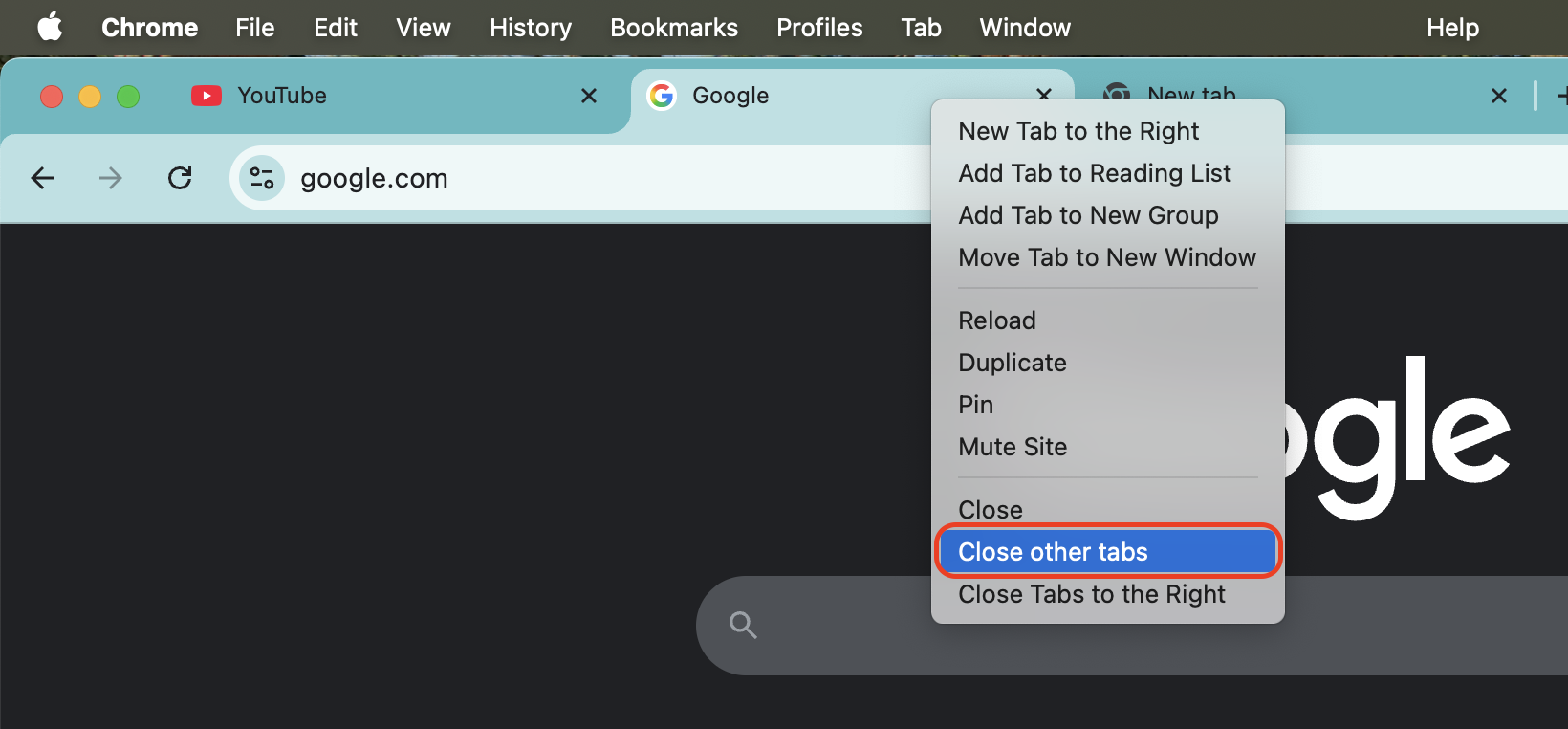 In Chrome, right-click anywhere on the tab bar, then choose Close other tabs to quickly shut down all tabs except the active one.