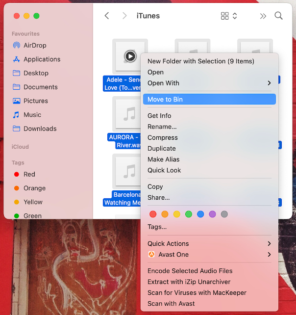 To free up space on your Mac, find and erase large files from your device by moving them to the Trash.