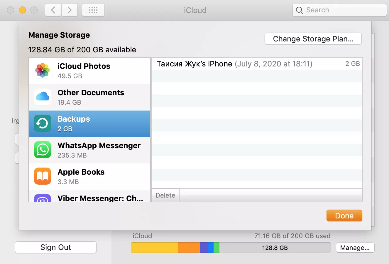 icloud backups in icloud settings on mac icloud backups in icloud settings on mac