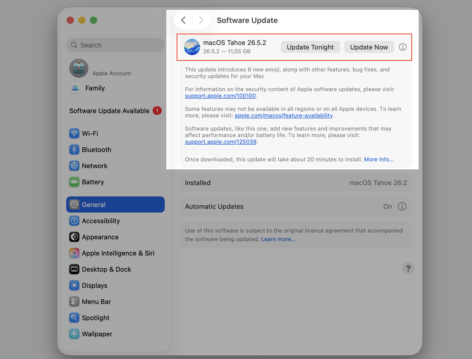 The Software Update window on an Apple computer clicking Update Now to install the latest macOS fixes for the clipboard manipulation error.