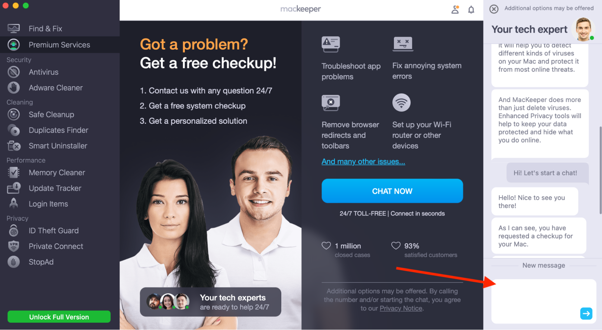 MacKeeper's Premium Services on Mac. Use this to get professional help when you run into the NSURLErrorDomain error -1012 message.