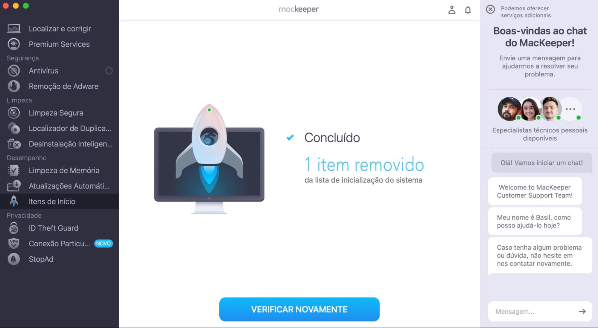 Após optar por remover seus itens de início, uma janela pop-up aparecerá pedindo para confirmar sua decisão. Selecione Remover quando isso acontecer e o processo será finalizado.
