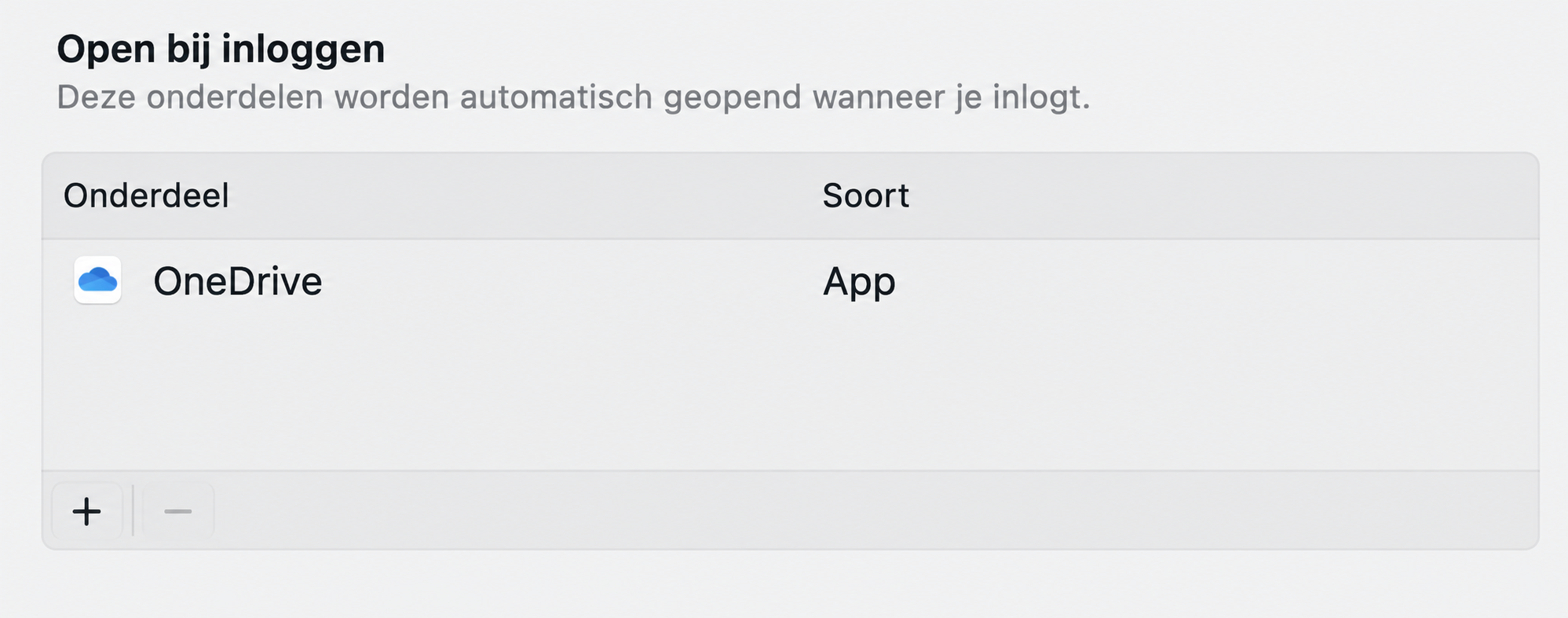 Als je de prullenbak niet kunt legen op Mac, moet je mogelijk programma's sluiten en aanmeldingsitems uitschakelen. Ga naar Systeeminstellingen > Aanmeldingsitems en druk op het min-pictogram.