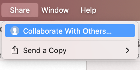 To invite your colleagues to collaborate with you on your Pages document, open Pages on your Mac, select Share in the menu bar, then click Collaborate With Others.