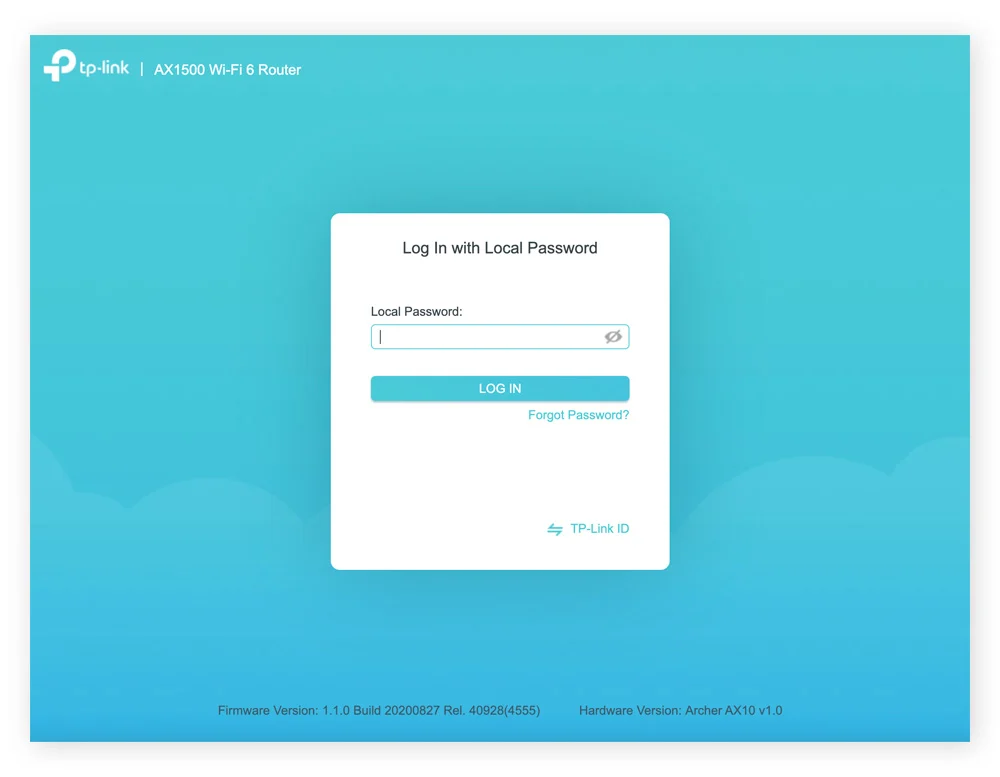 Type your router's IP address into Safari's address bar, press Return, then sign in with your router admin name and password to open its settings.