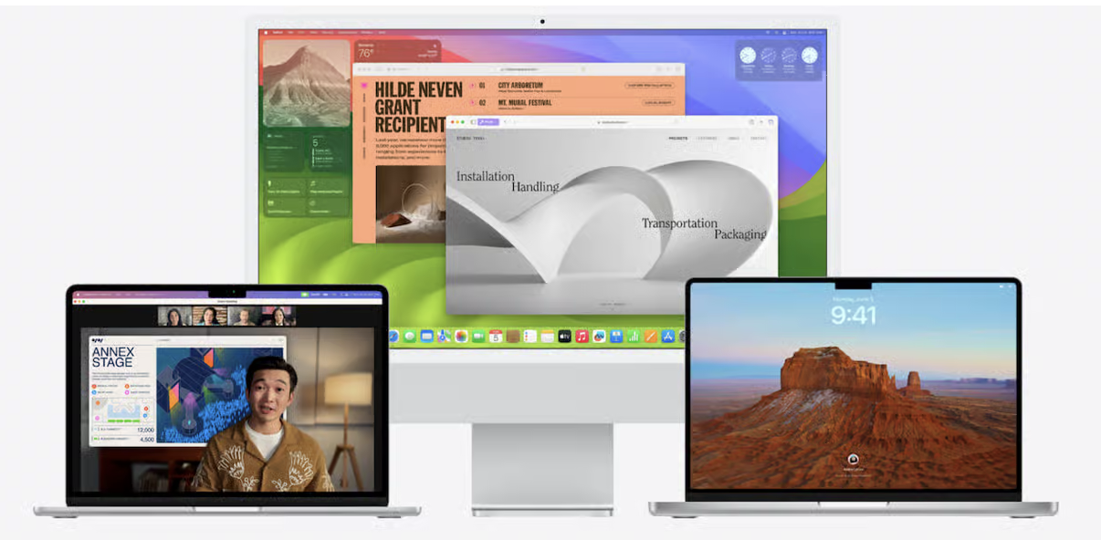 The user interface and overal UI design between macOS Montery and Sonoma offer many differences to help address limitations and fix slowness between the two OS versions.