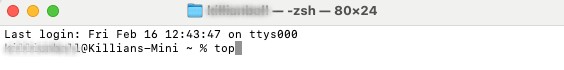 Terminal on Mac shows the 