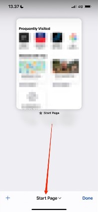 Start page option on Safari on iOS