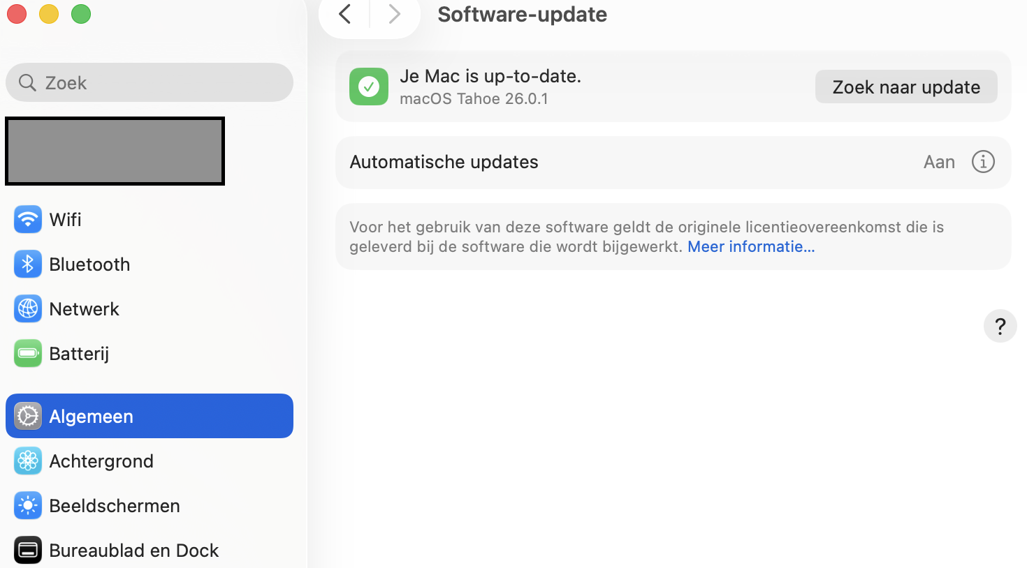 Als er updates beschikbaar zijn, zie je de knop ‘Werk nu bij’. Je kunt op ‘Meer informatie’ klikken om te zien wat er in de update is opgenomen.