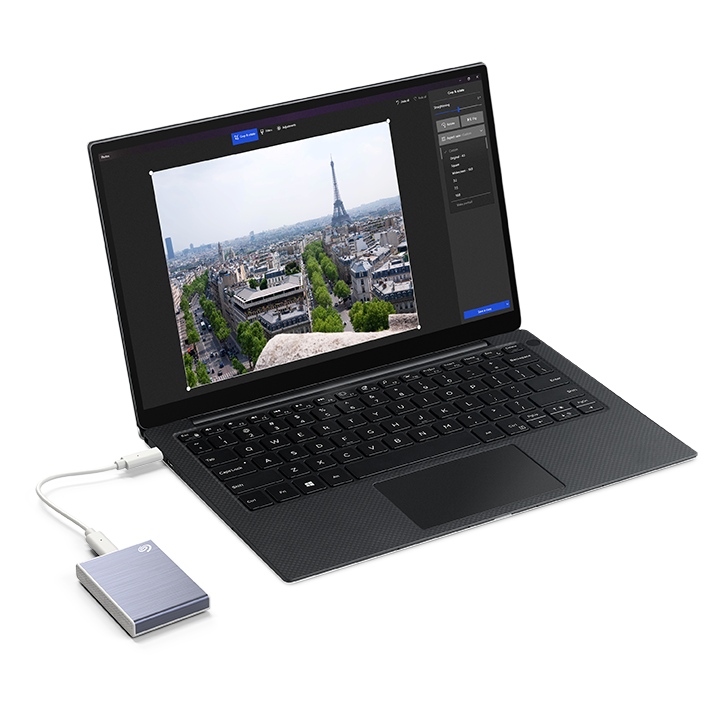 The Seagate One Touch SSD is small but fast. The Seagate One Touch SSD is small but fast.