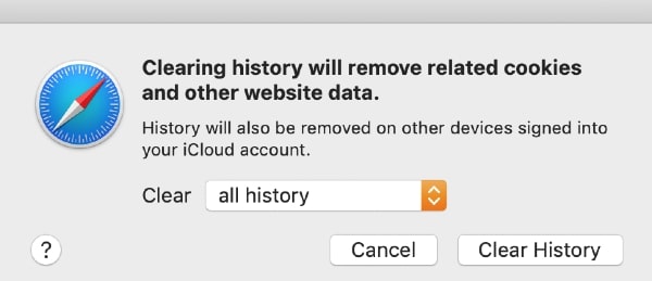 delete history from safari mac