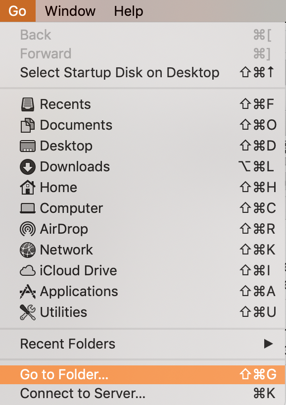 go to folder in go settings in finder go to folder in go settings in finder