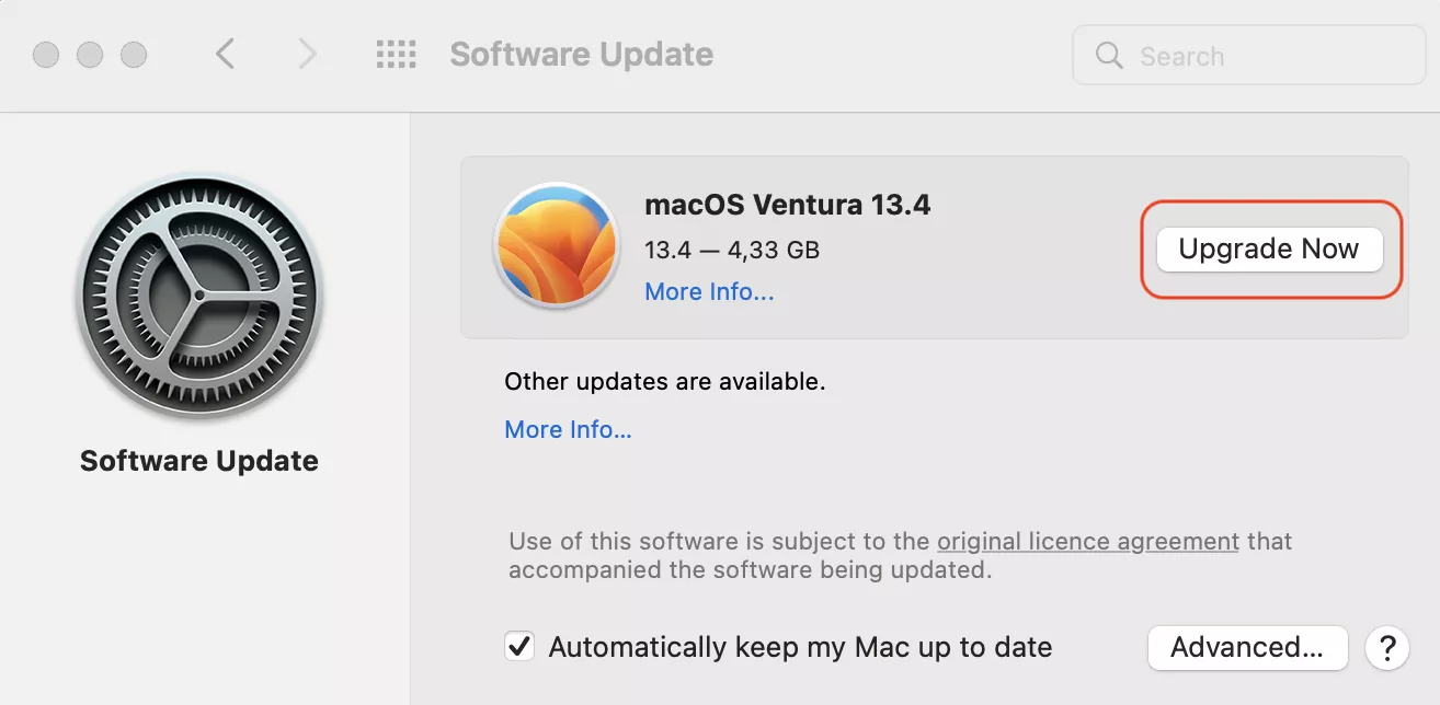 If there’s any update available, the next screen will show you the details on the new version to be downloaded. Confirm it by clicking on Upgrade Now If there’s any update available, the next screen will show you the details on the new version to be downloaded. Confirm it by clicking on Upgrade Now