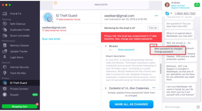 Change password Change password