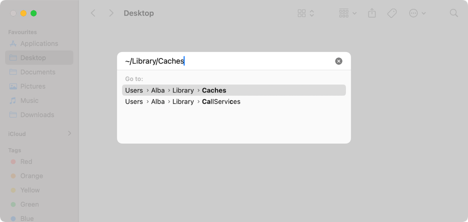To remove Excel cache files from your Mac, type the following address in the dialog box: ~/Library/Caches, then press Enter.