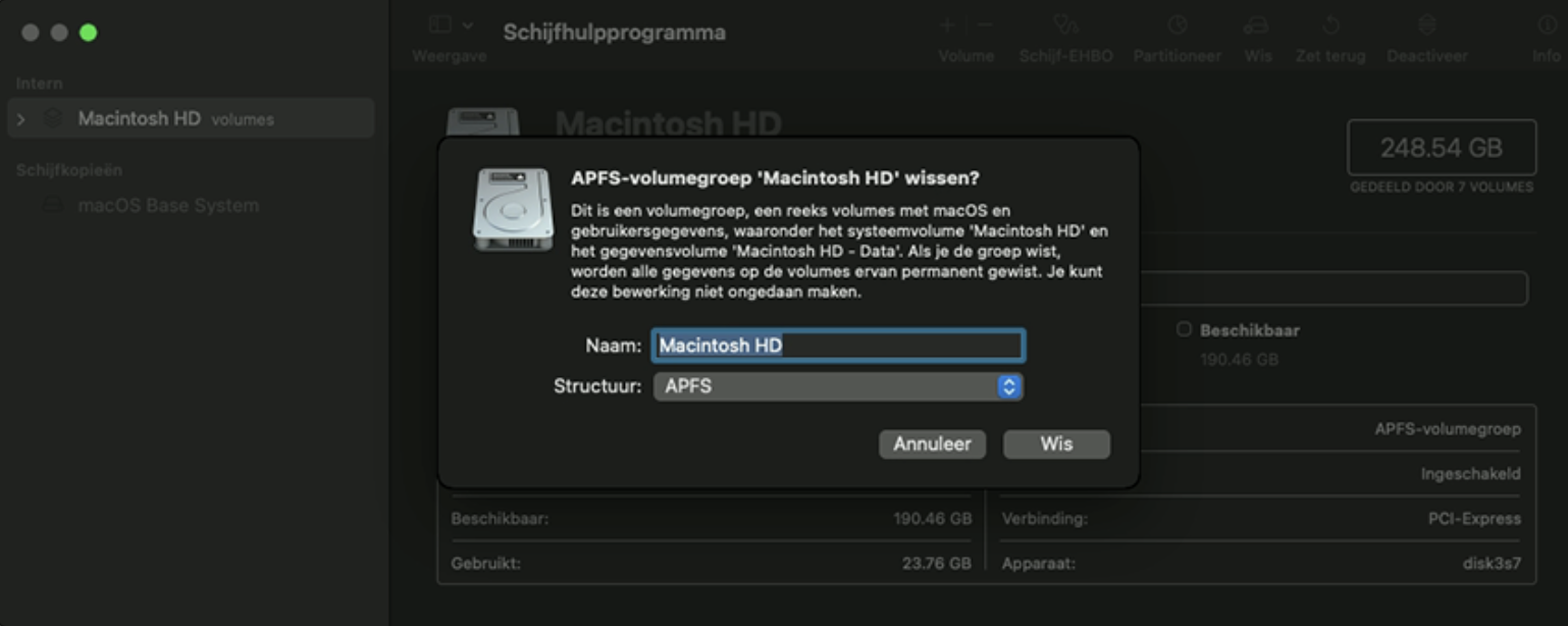 Schijfhulpprogramma zal je schijf nu formatteren naar een met macOS compatibel schijfformaat, waarbij de gegevens erop tijdens het proces worden gewist. Klik op ‘Gereed’ wanneer het voltooid is.
