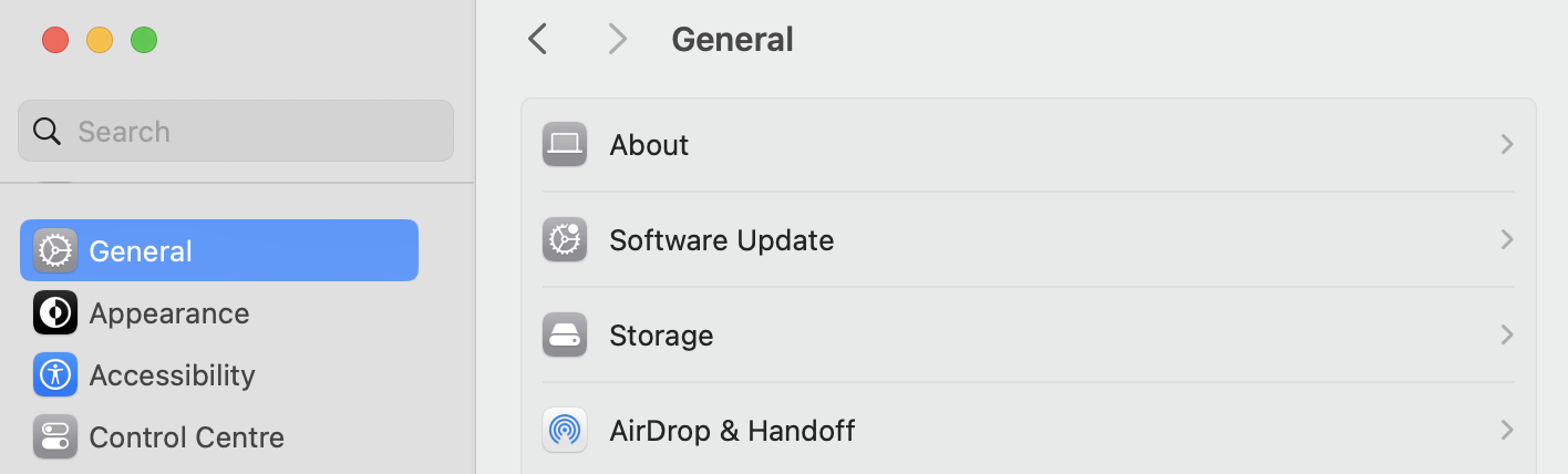 Updating your macOS software can help remove bugs that might result in system files consuming too much data. Go to System Settings > General > Software Update Updating your macOS software can help remove bugs that might result in system files consuming too much data. Go to System Settings > General > Software Update