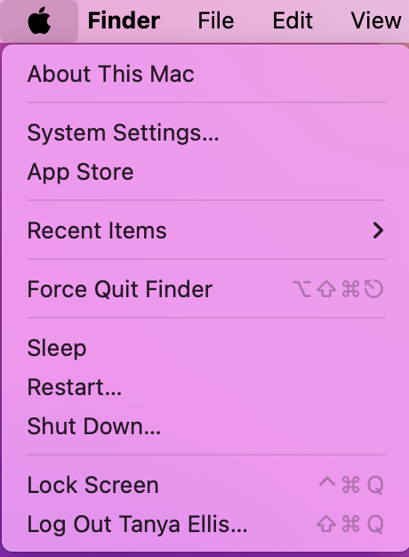 We recommend using the Force Quit option if you want to check if any apps are open and quit multiple of them at once. Begin by clicking on the Apple Icon on your home-screen and selecting Force Quit.