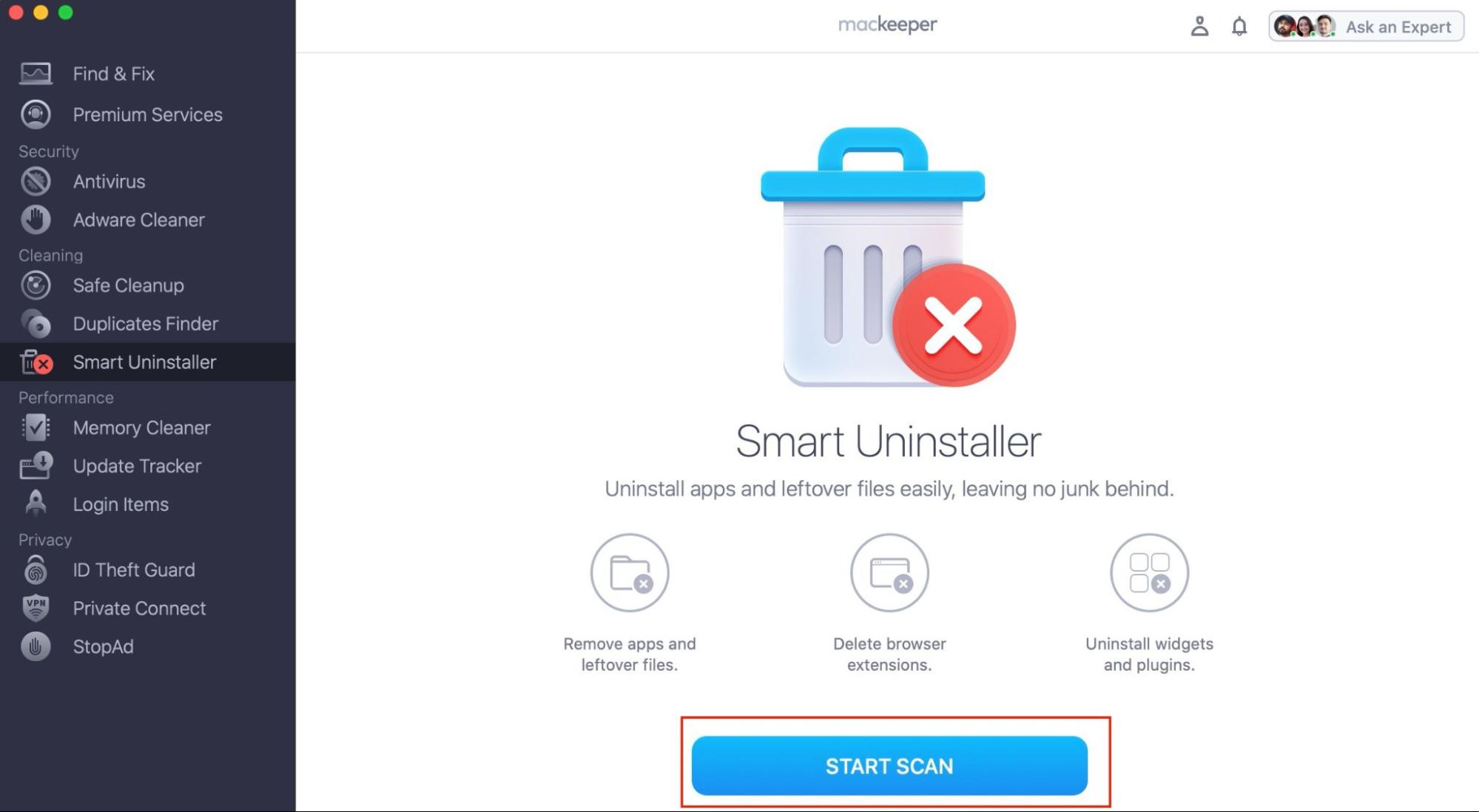 Smart Uninstaller Interface Smart Uninstaller Interface