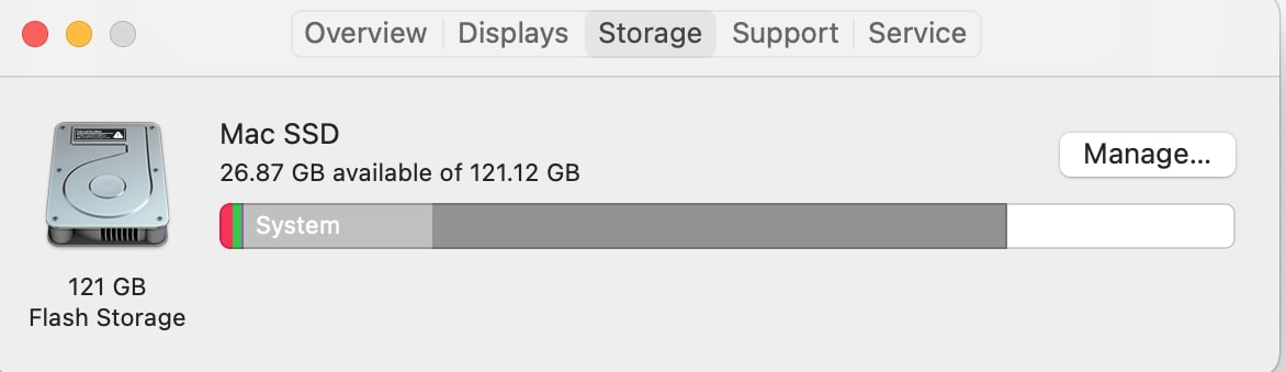 how to clear disk space on mac