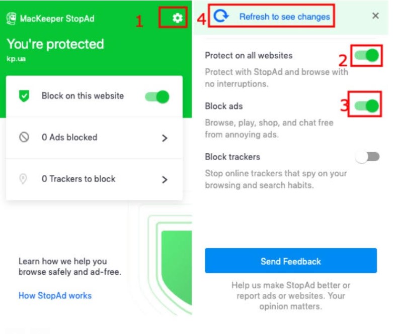 Block only ads Block only ads