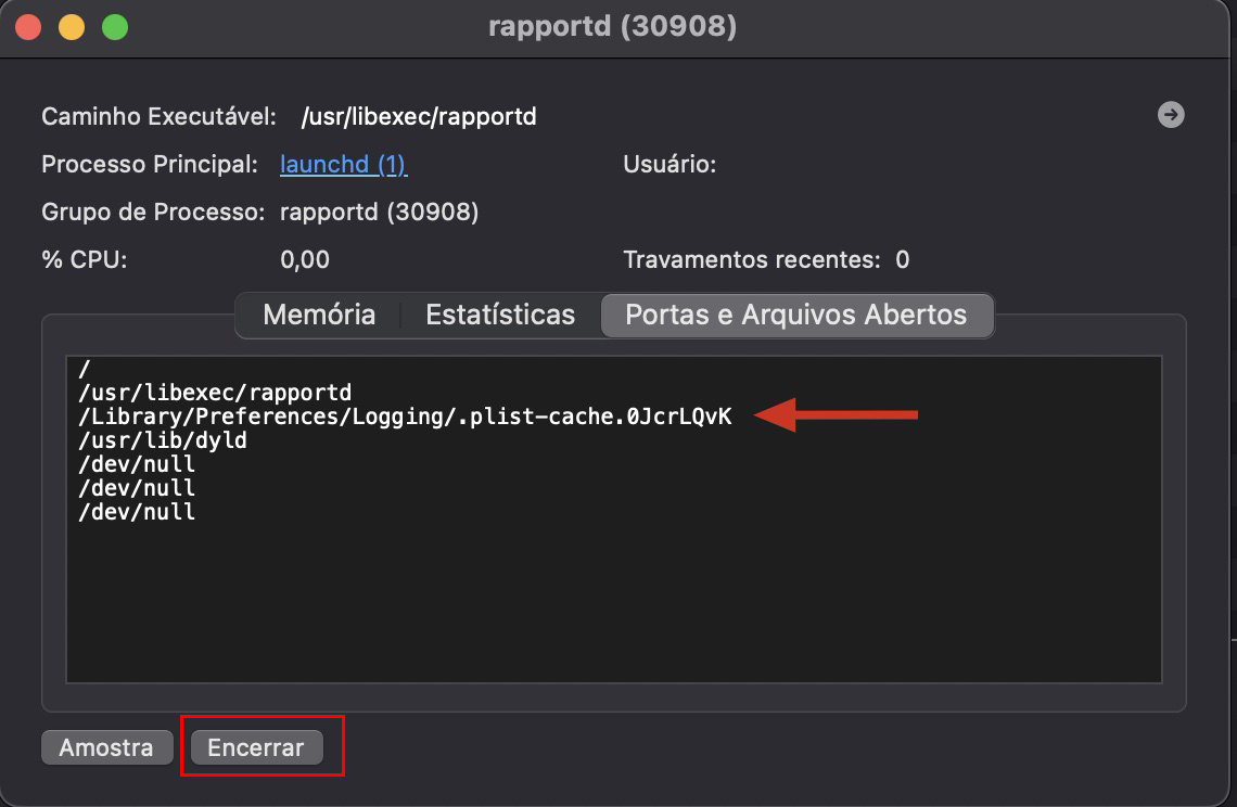 Anote o caminho do arquivo no topo do processo, assim, quando voltar ao Finder para excluir todos os arquivos associados a esse processo, você saberá onde encontrá-los.