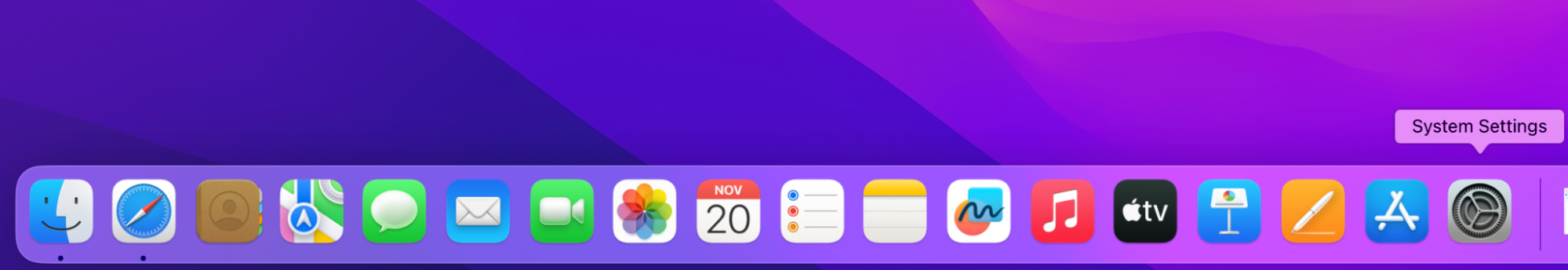 Om je VPN uit te schakelen open je eerst de Systeeminstellingen via de Dock of door op het Apple-menu te klikken