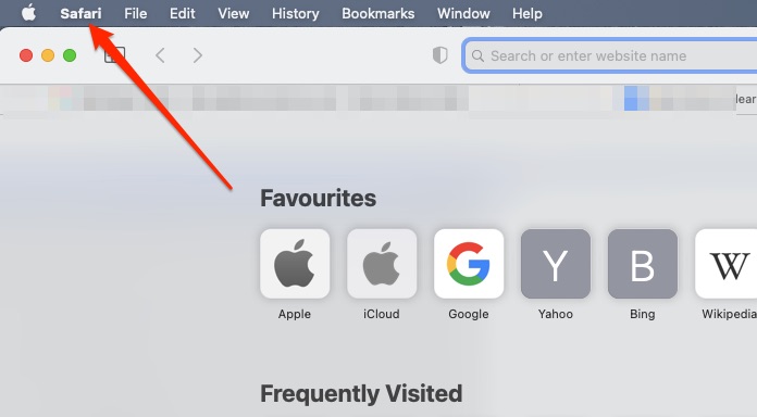 safari in the menu bar safari in the menu bar