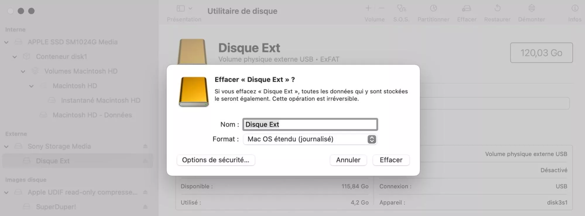 Comment cloner un disque dur de Mac ? Recourir à l'utilitaire de disque  pour cloner le disque dur