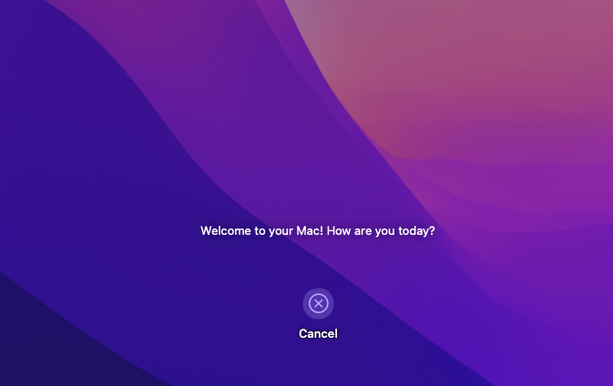Log in screen > Welcome message Log in screen > Welcome message