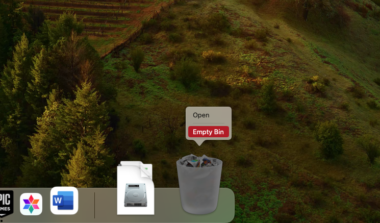 To fully delete programs, you need to empty your trash or bin. You can do that by right-clicking the trash icon and selecting Empty Trash or Bin.
